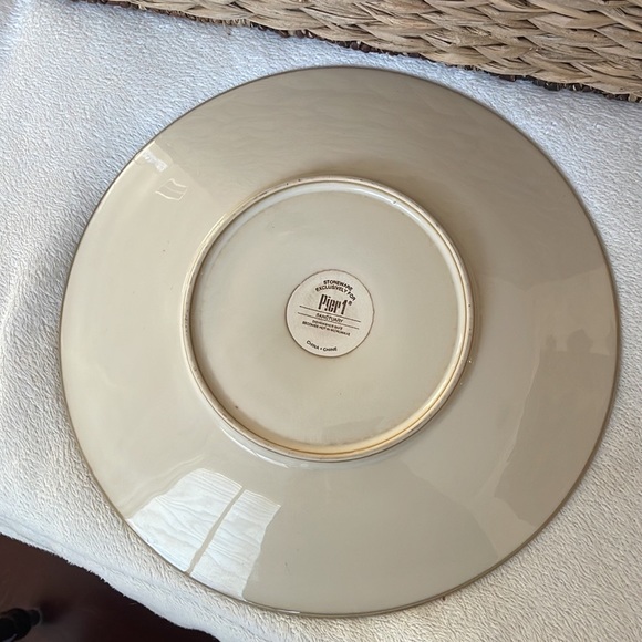 Pier 1 Sanctuary 11 1/2” Plate Serving Platter tan Brown - Picture 5 of 5